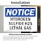 Signmission Hydrogen Sulfide H2S Lethal Gas OSHA Notice Sign, Vinyl Decal, 10in W x 7in L, 2PK OS-2PACK-NS-D-710-L-13581 - alternate 5